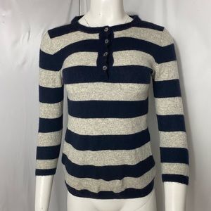 Tommy Bahama 100% Cashmere Striped Sweater Top